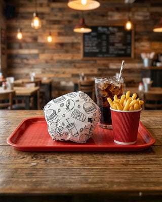 Papel de embrulho impermeável personalizado para lanches