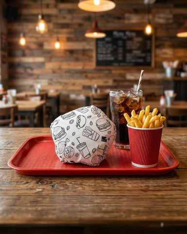 Papel de embrulho impermeável personalizado para lanches