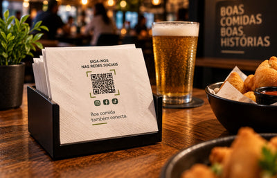 Guardanapo Personalizado com QR Code: Conecte sua Marca